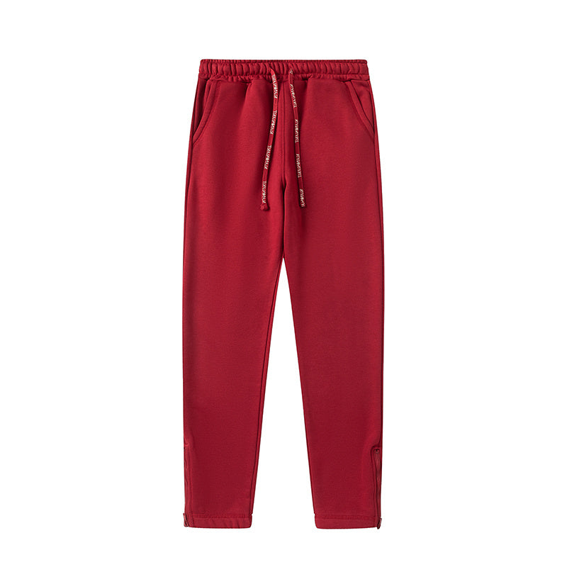 Red Trapstar zip hoodie and joggers tracksuit set with embroidered chest logo - view 9