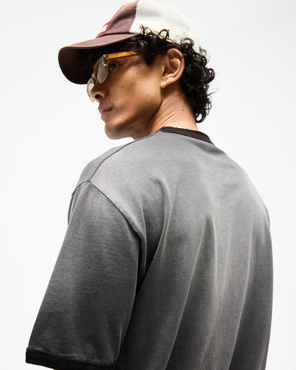 Represent Ringer T-Shirt / Stained Black
