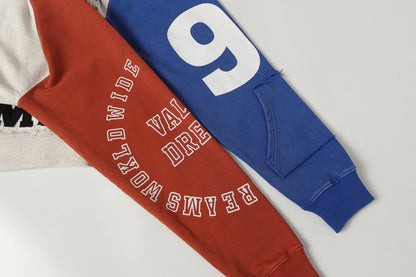 Varsity Zip Up Hoodie (Grey / Multi)