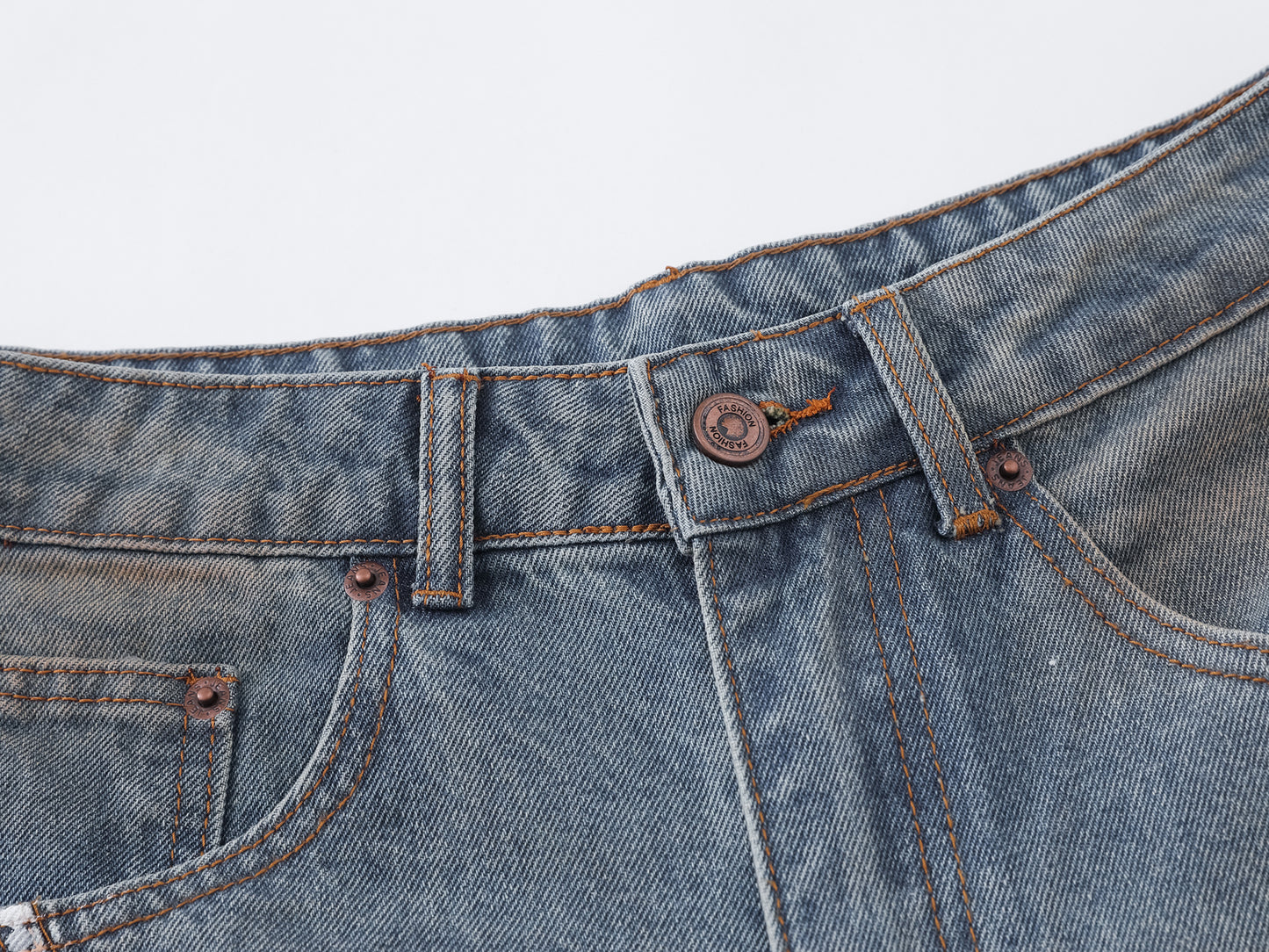 Mud Wash Distressed Barrel Wide Leg Jeans Earth Tone Fading Ripped Knee High Waist Baggy Denim Pants Vintage Streetwear Trousers | Mud Barrel
