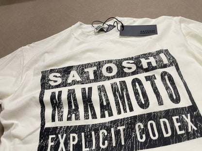 Satoshi Nakamoto Explicit Codex Tee Distressed Washed Heavyweight Cotton Destroyed Raw Edge Vintage Streetwear T-Shirt | Explicit Codex