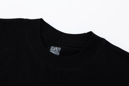 Solid Black Oversized Tee Heavyweight Cotton Streetwear Casual Summer T-Shirt | Void Tee