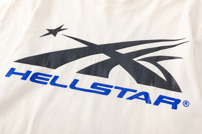 Graphic Print Tee Hellstar Oversized Streetwear Casual Summer Cotton T-Shirt | Orbit X