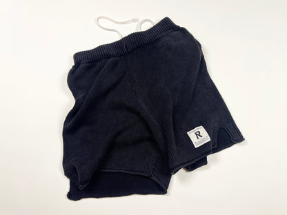 Knit Drawstring Shorts - Black