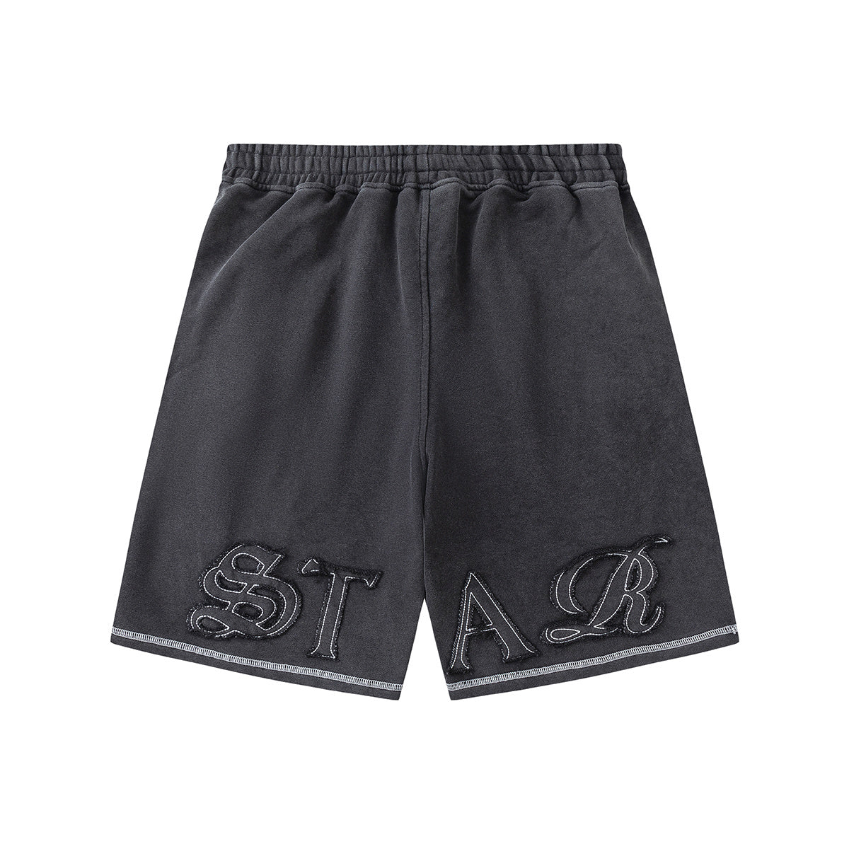 Trapstar black and charcoal graphic T-shirt and drawstring shorts set with contrast stitching - view 9