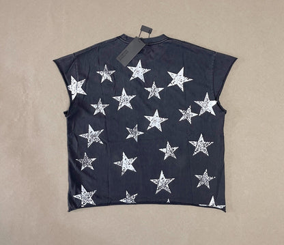 Satoshi Nakamoto Star Print Sleeveless Tee