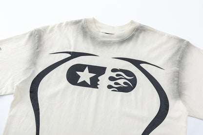 Graphic Print Tee Hellstar Oversized Streetwear Casual Summer Cotton T-Shirt | Dark Halo