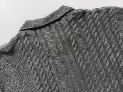 Collared Cropped Cardigan