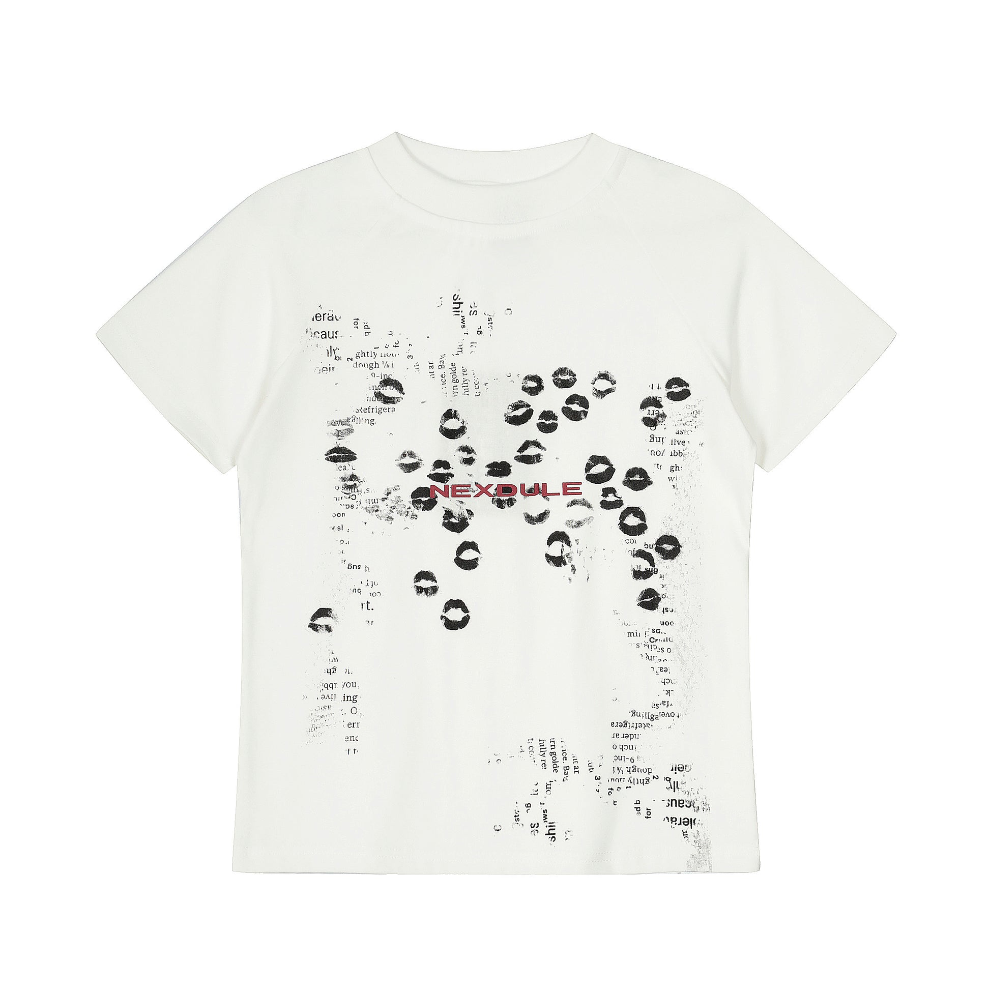 Nexoule lip print graphic tee white - front