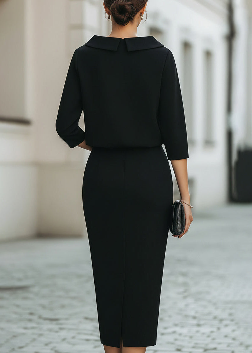 Ceylan Women’s Boat Neck Midi Skirt Set with Elegant 3/4 Sleeves - Seldom Seen Styles