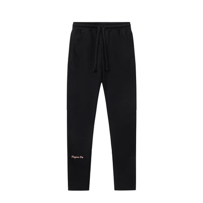 Unisex Hooded Sweatshirt and Jogger Pants Set, Black Graphic Loungewear