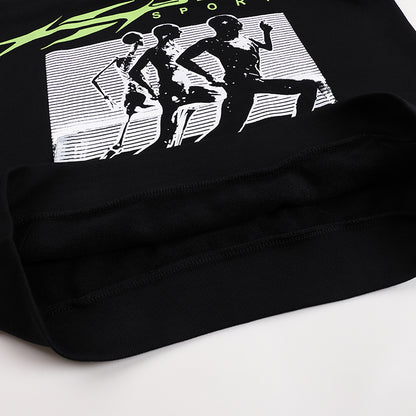 Hellstar Sports Lime Green Runner Graphic Hoodie 'Black'