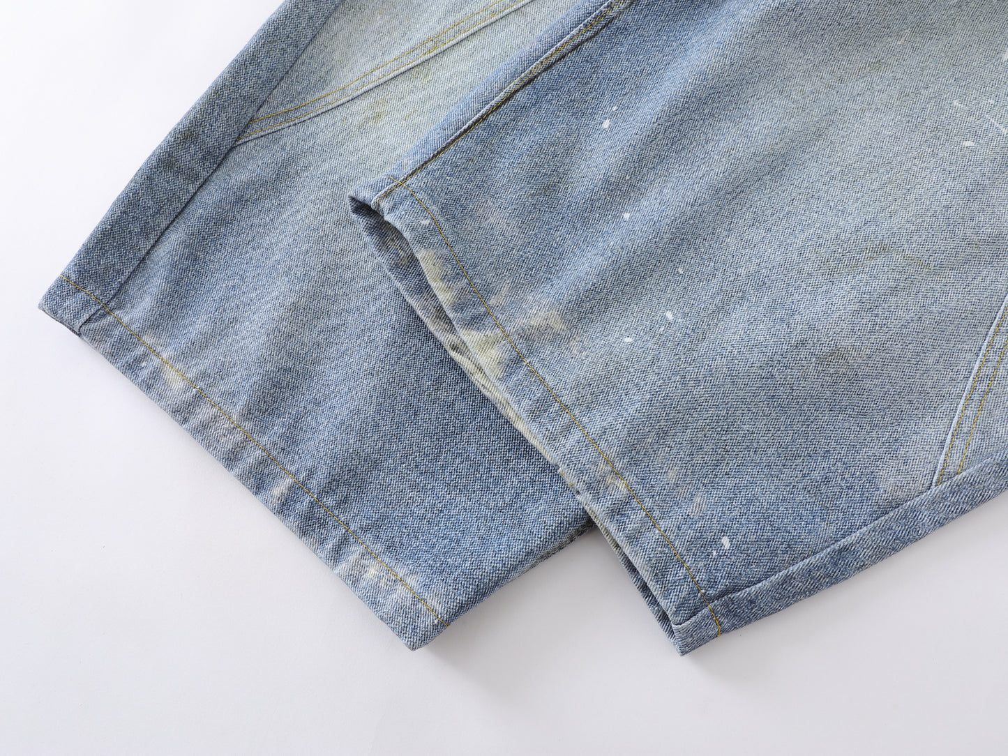 Paint Splatter Balloon Wide Leg Jeans Striped Tie Pearl Chain Charm High Waist Baggy Distressed Denim Pants Streetwear Trousers | Tie Pearl