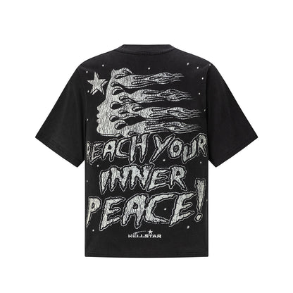 Oversized Short Sleeve Graphic Tee Dropped Shoulder Streetwear Summer Casual T-Shirt | Glow Stitch