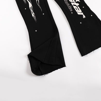 Hellstar Records Yoga Flared Sweatpants 'Black'