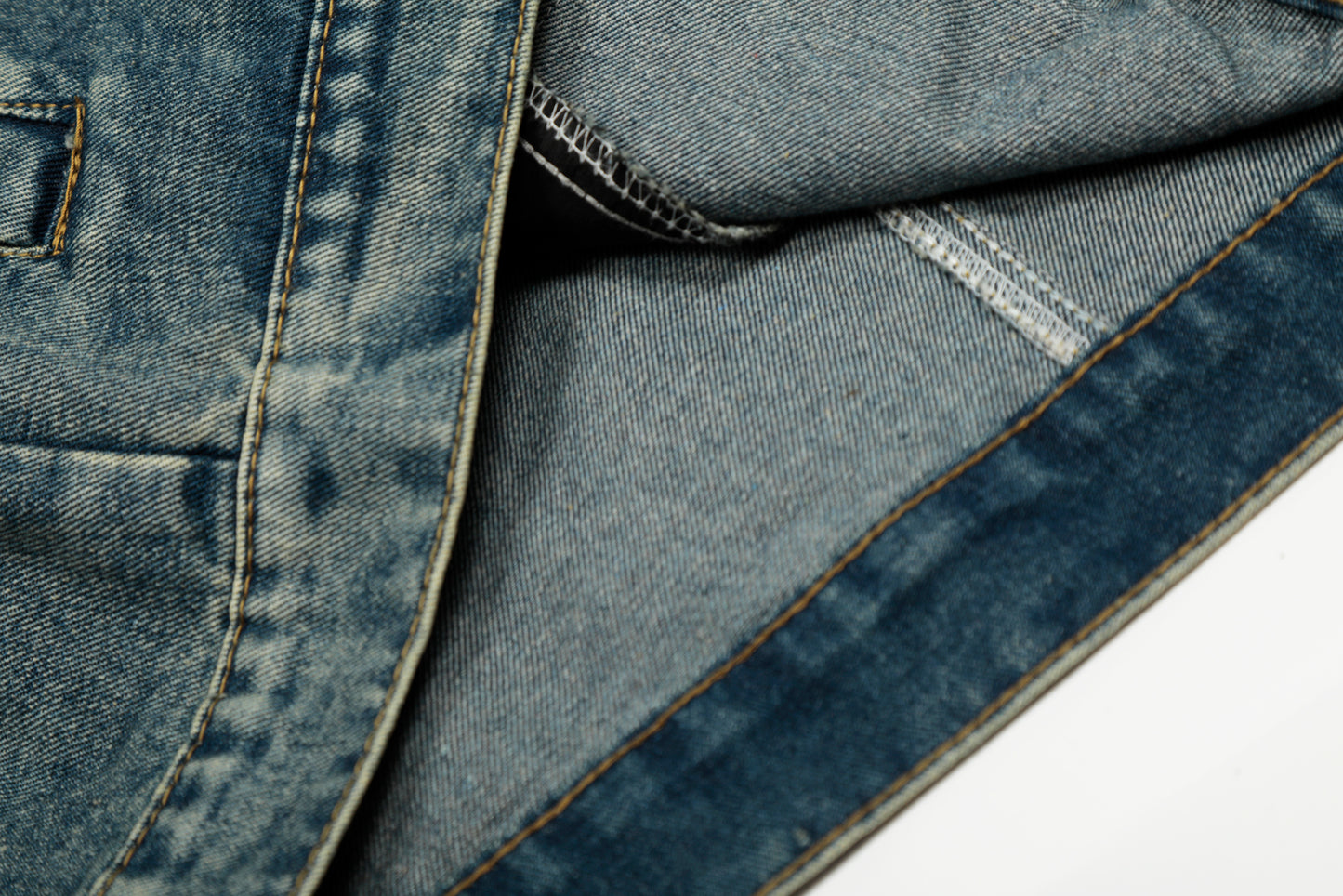 Stand Collar Zip Denim Jacket Washed Vintage Streetwear Oversized Y2K Casual Moto Coat | Indigo Moto