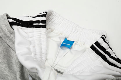 SER Number 9 Flag Embroidery Contrast Waistband Wide Leg Sweatpants Drawstring Metal Ring Hem Y2K