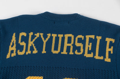 ASKYURSELF Knit Mesh Jersey 10 / Petrol Blue