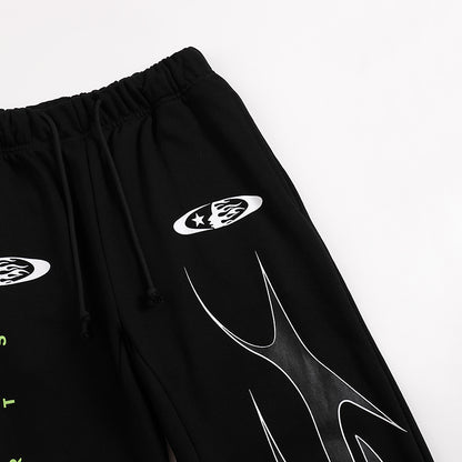 Hellstar Sports Lime Green Runner Sweatpants 'Black'