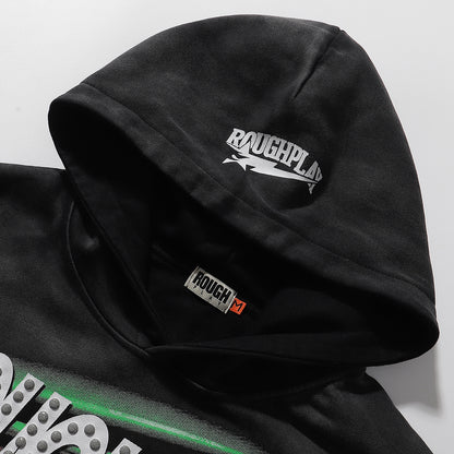 Roughplay Skull In Car Hoodie Green