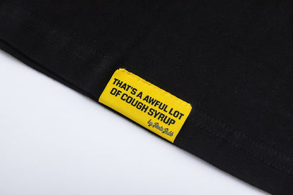 Black Graphic T-Shirt, Crew Neck Short Sleeve Basketball Print Tee
