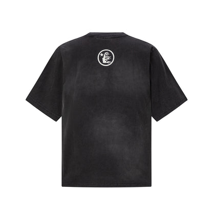 Graphic Print Tee Hellstar Oversized Streetwear Casual Summer Cotton T-Shirt | Dust Flame