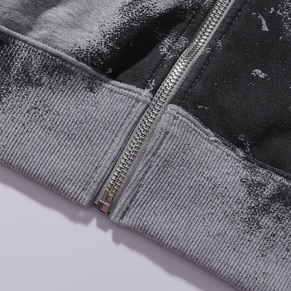 Vale Forever Cheetah Zip Up Hoodie 'Grey'