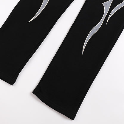 Hellstar Tribal Splash Flared Sweatpants 'Black'
