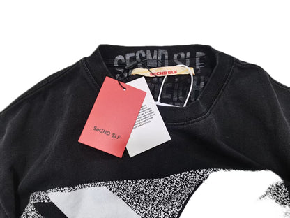 SECND SLF Xtreme Sport X Gravel Print Front Back Graphic Tee Washed Oversized Boxy Streetwear Unisex | Xtreme X