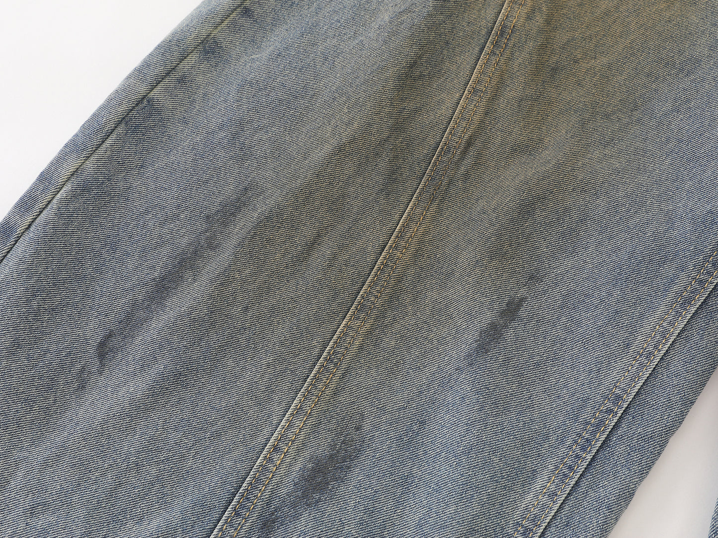 Clay Wash Arc Seam Balloon Wide Leg Jeans Earth Tone Fading Multi-Panel High Waist Baggy Denim Trousers Vintage Streetwear | Clay Arc