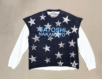 Satoshi Nakamoto Star Print Sleeveless Tee