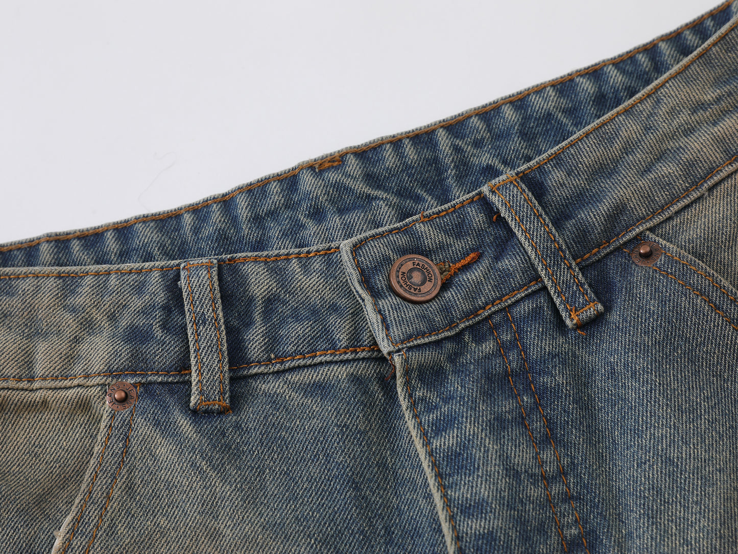 Heavy Ripped Multi-Panel Barrel Wide Leg Jeans Earth Tone Mud Wash Distressed Arc Seam High Waist Baggy Denim Trousers | Rip Arc