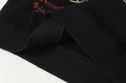 Crest Pullover Hoodie (Black / Red)