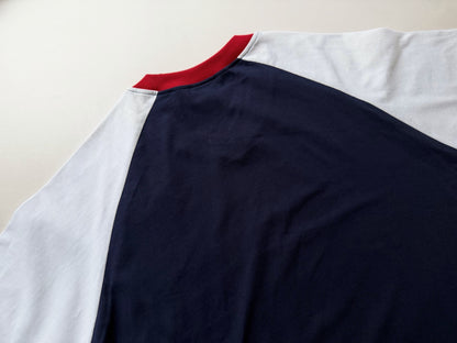 Corteiz Embroidered V-Neck Colorblock Raglan Short Sleeve Tee Oversized Streetwear Campus Style | Crtz Volt