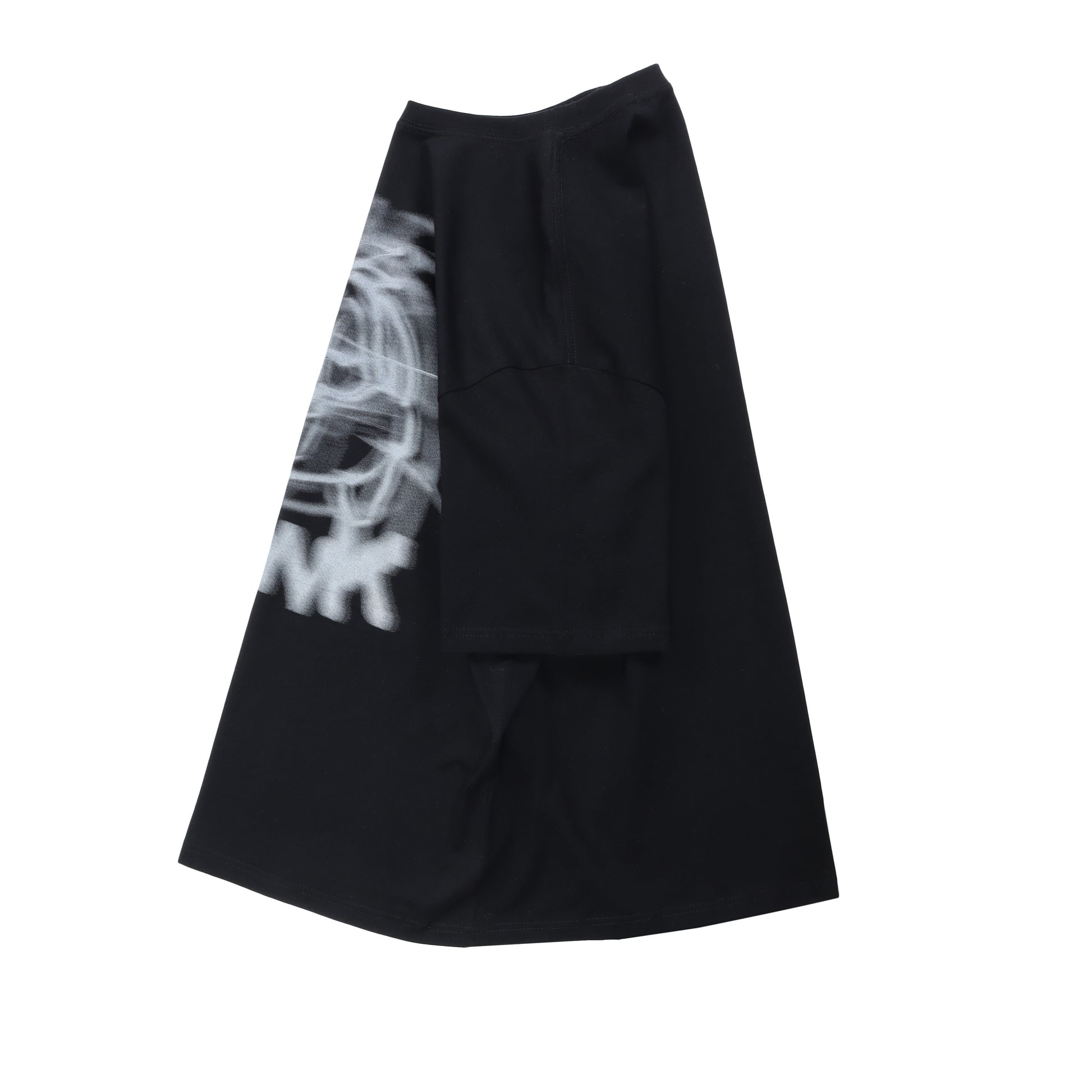 Black skirt with Drunk planet print detail