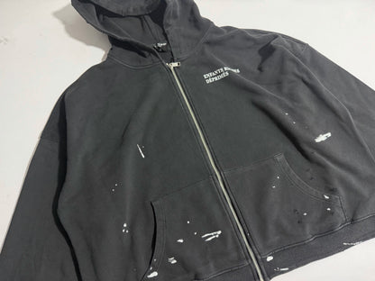 Logo-Print Cotton-Jersey Zip-Up Hoodie - Black