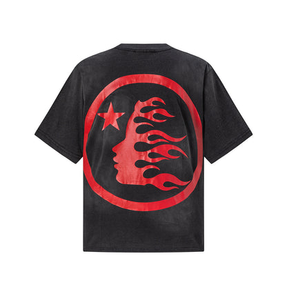 Oversized Short Sleeve Graphic Tee Dropped Shoulder Streetwear Summer Casual T-Shirt | Drift Knit