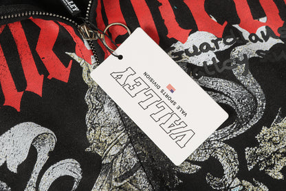 Vendetta Zip Up Hoodie (Black / Red)