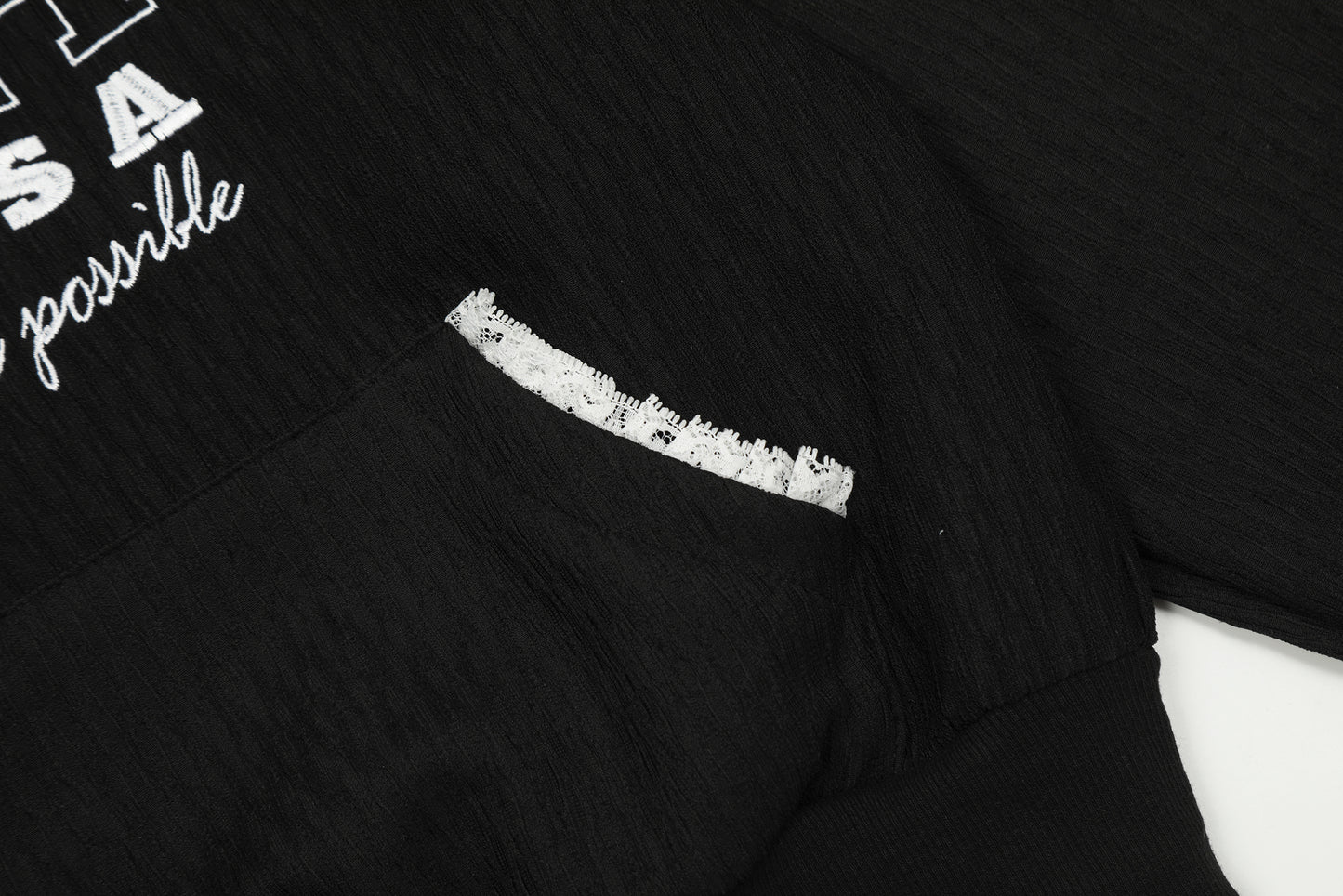 Once A Saint Graphic Cropped Hoodie Side Stripe Lace Trim Streetwear Y2K Casual Sweatshirt | Saint Crop