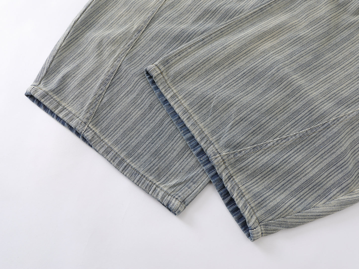 Stripe Texture Balloon Wide Leg Jeans Braided Rope Belt Wooden Bead High Waist Baggy Denim Pants Vintage Streetwear Trousers | Bead Rope