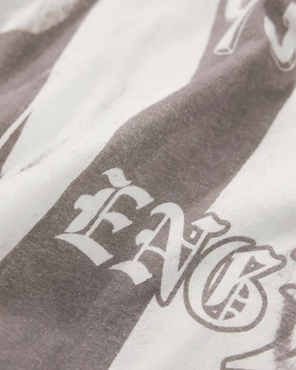 Represent England 93 Stripe Soccer Jersey Layered Long Sleeve Tee Washed Oversized Drop Shoulder Vintage Retro Streetwear Top | England 93
