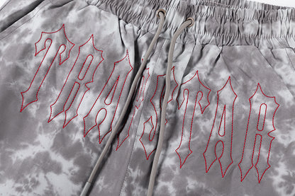 Unisex Tie Dye Graphic Shorts with Drawstring Waist and Front Pockets