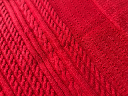 Asymmetric Cashmere Cardigan - Red
