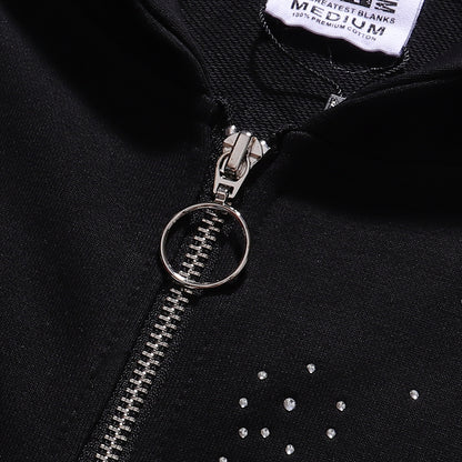 Vale Forever Pluto Clustered Zip Up Hoodie Black