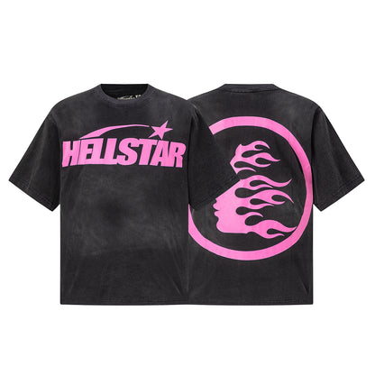 Graphic Print Short Sleeve Tee Oversized Y2K Streetwear Summer Flame Queen Cotton T-Shirt | Flame Queen