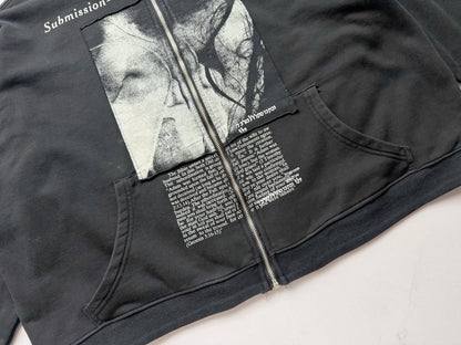 God's Order Zip Up Hoodie - Washed Black