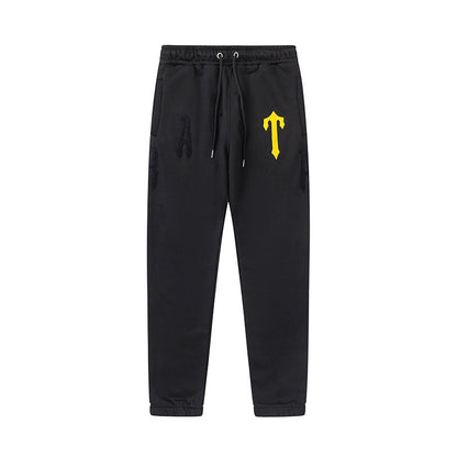 Solid Black Knit Two-Piece Set Casual Loose Pullover Top Wide Leg Pants Matching Outfit Cozy Loungewear Streetwear Co-ord Set | Onyx Set