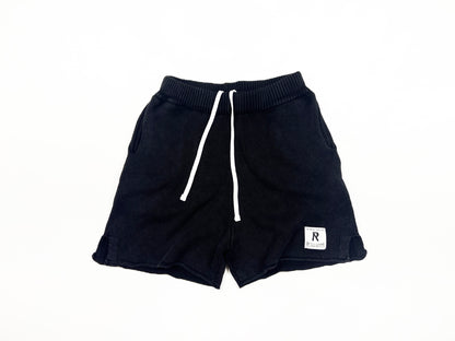 Knit Drawstring Shorts - Black