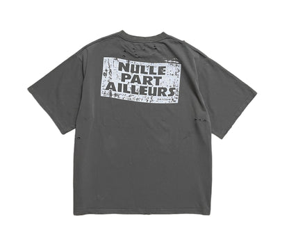 Satoshi Nakamoto Nulle Part Ailleurs Tee - Washed Black