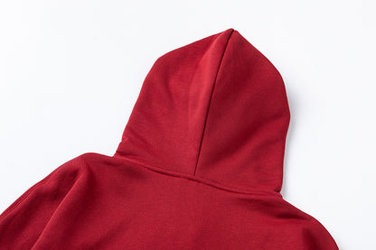 Trapstar Red Zip Hoodie and Joggers Tracksuit Set, Embroidered Two Piece Streetwear Outfit